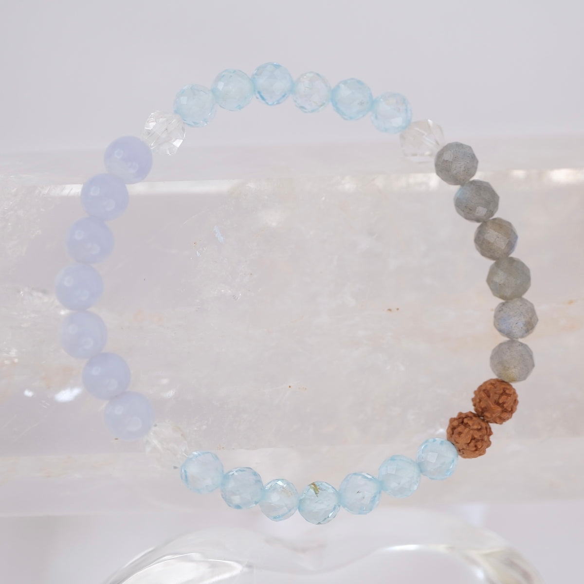 VISHUDDHI Expression Bracelet | Topaz, Blue Lace, Labradorite