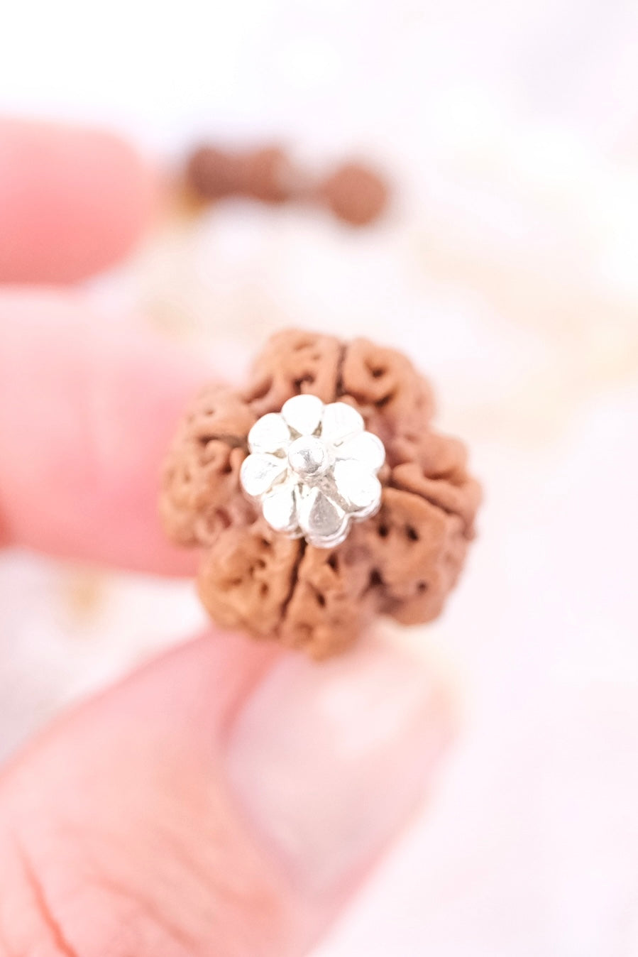 PRAJNA Saraswati Wisdom Mala for Harmony and Creativity | Nepal Rudraksha pendant