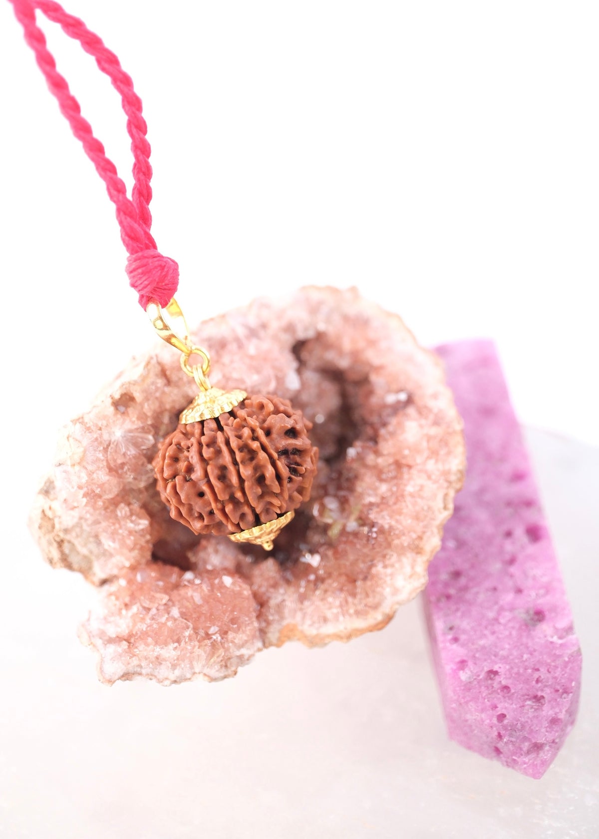 10 Mukhi 18k Gold Collectors Nepal Rudraksha Pendant | VISHNU Abundance & Victory