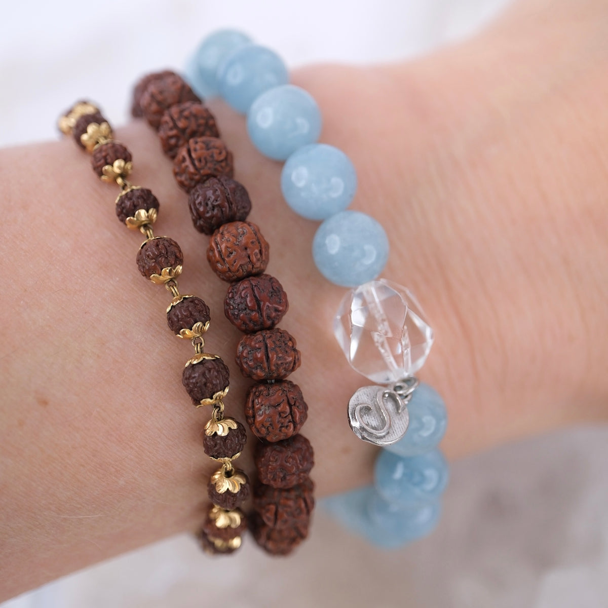 DRAUPADI Alignment | Aquamarine, Herkimer