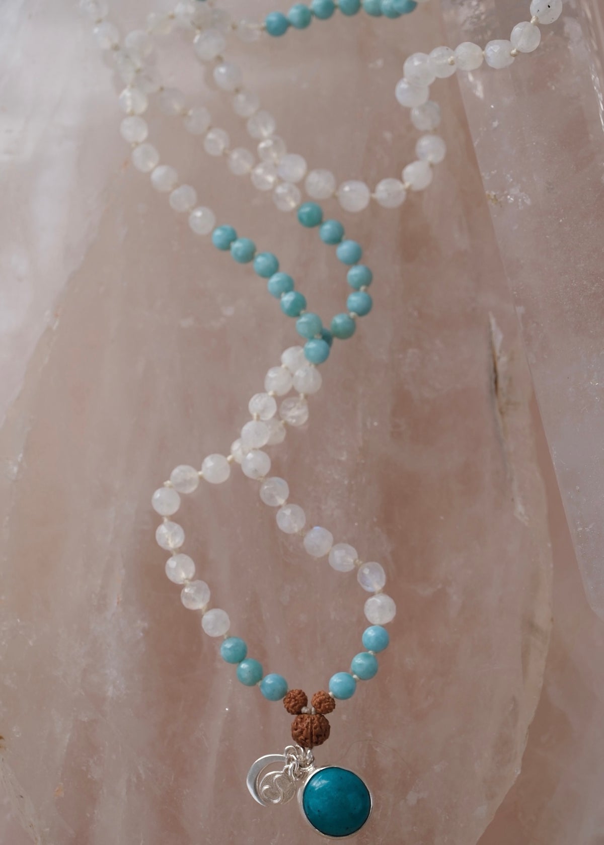ATLANTIAN MALA | Larimar, Turquoise, Moonstone