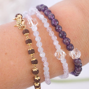 'Violet light of Spirituality' AURA | Faceted Amethyst, Herkimer Quartz
