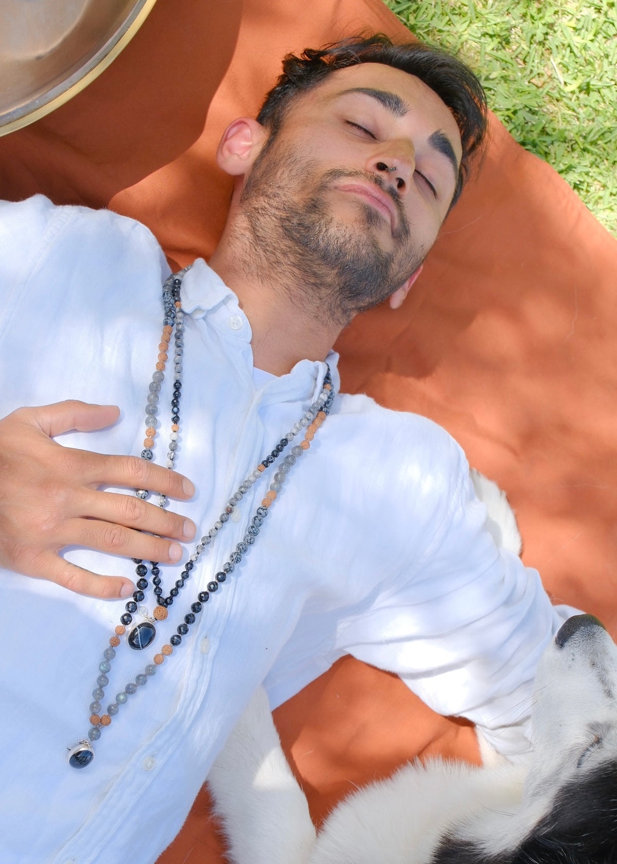 ADI YOGI Mala | Purpose & Protection | Map Stone, Onyx, Rudraksha