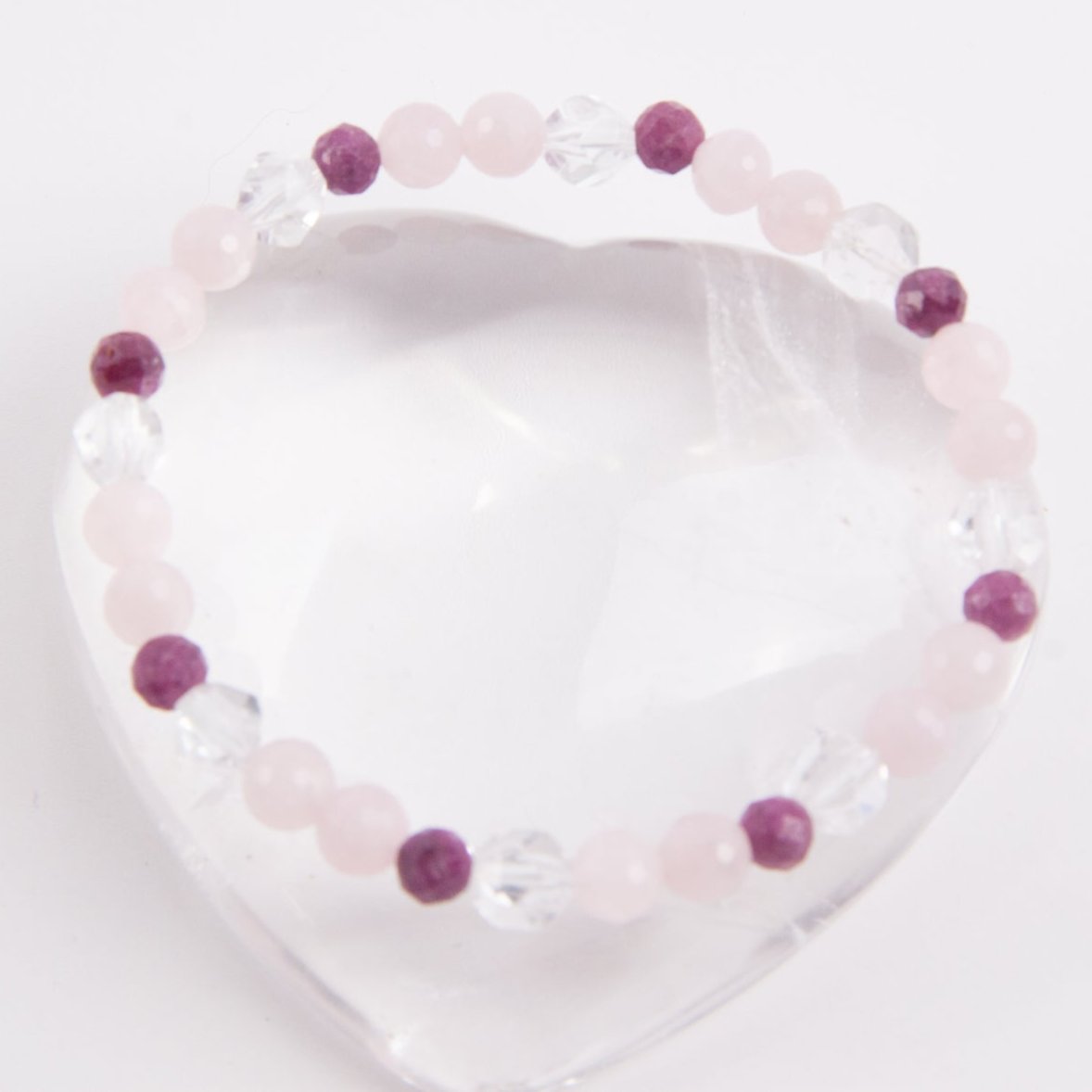 APHRODITE Love &amp; Beauty Bracelet | Ruby, Rose Quartz, Herkimer