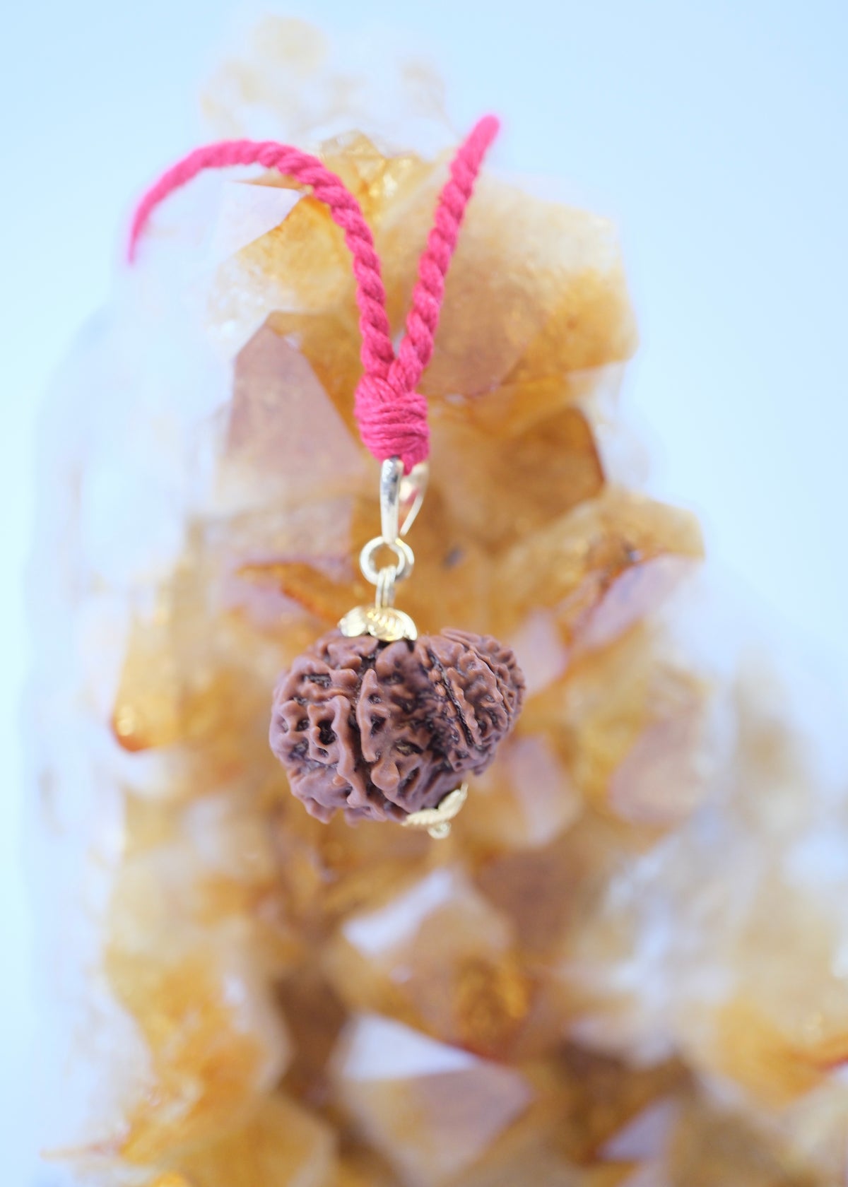 Garbh Gauri Rudraksha 18k Gold pendant | Rare Collectors Nepal bead