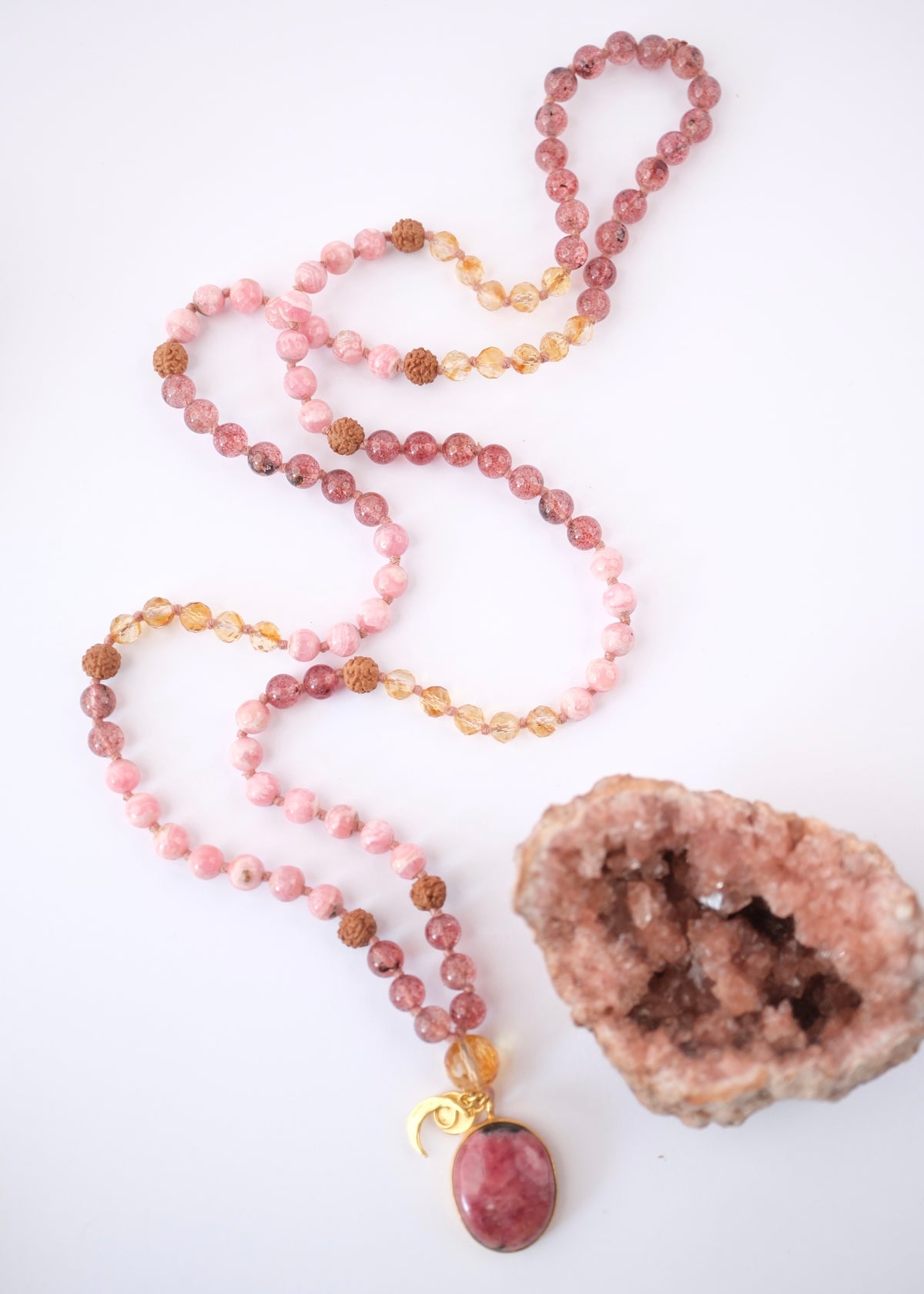 HEALING THE HEART | THROUGH LOVE | Rhodonite, Rhodochrosite, Strawberry Quartz, Citrine