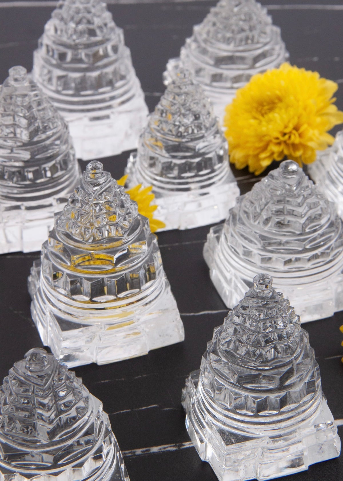 SRI YANTRA | Magnificent Himalayan Clear Quartz. Hand Carved