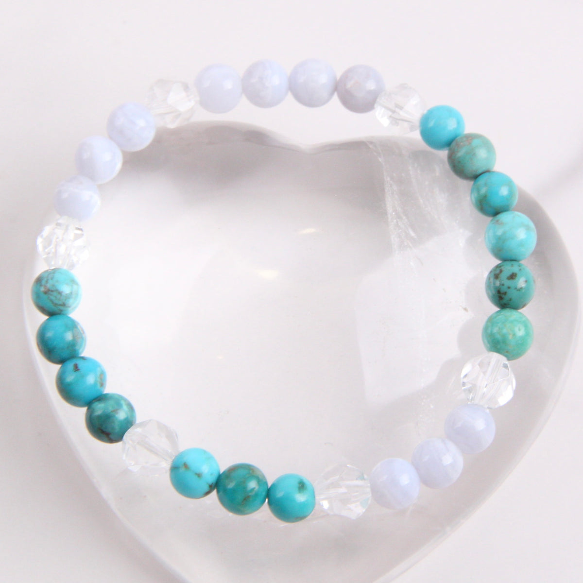 KOSHA Vital Energy Bracelet | Turquoise, Blue Lace Agate &amp; Herkimer Diamonds