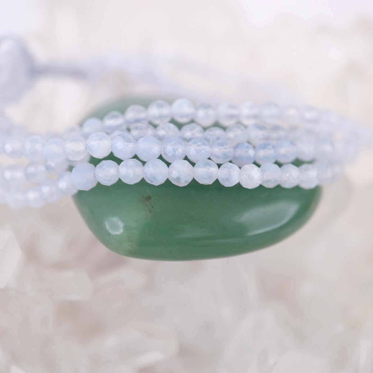 NANDINI Bracelet | faceted Aquamarine stack