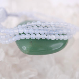 NANDINI Bracelet | faceted Aquamarine stack