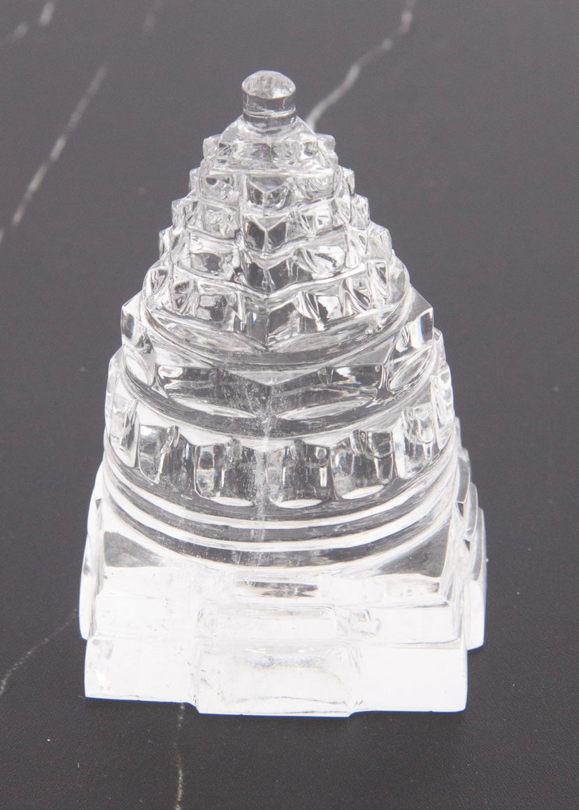 SRI YANTRA | Magnificent Himalayan Clear Quartz. Hand Carved