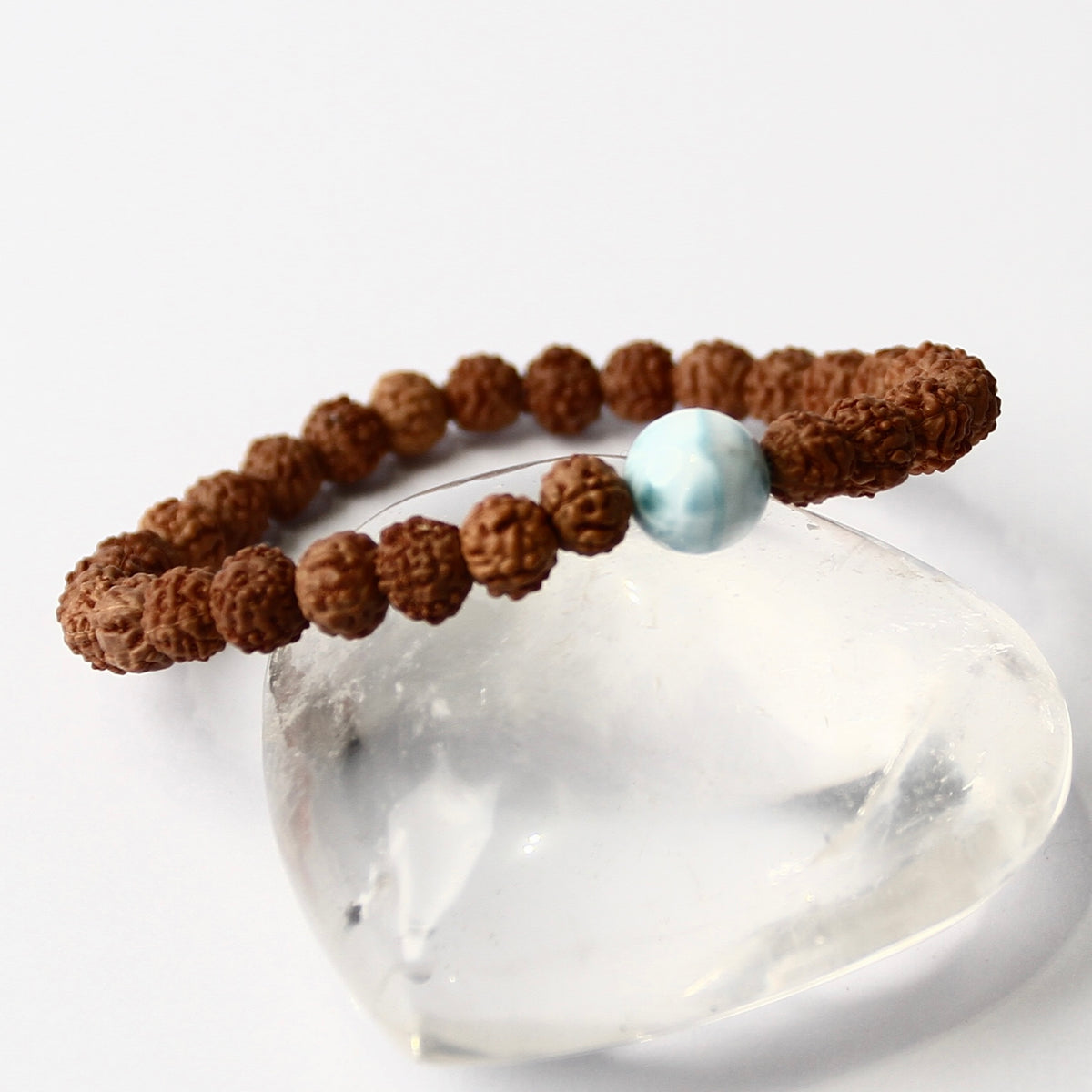 Himalaya LOKA | Rudraksha with Larimar Guru bead