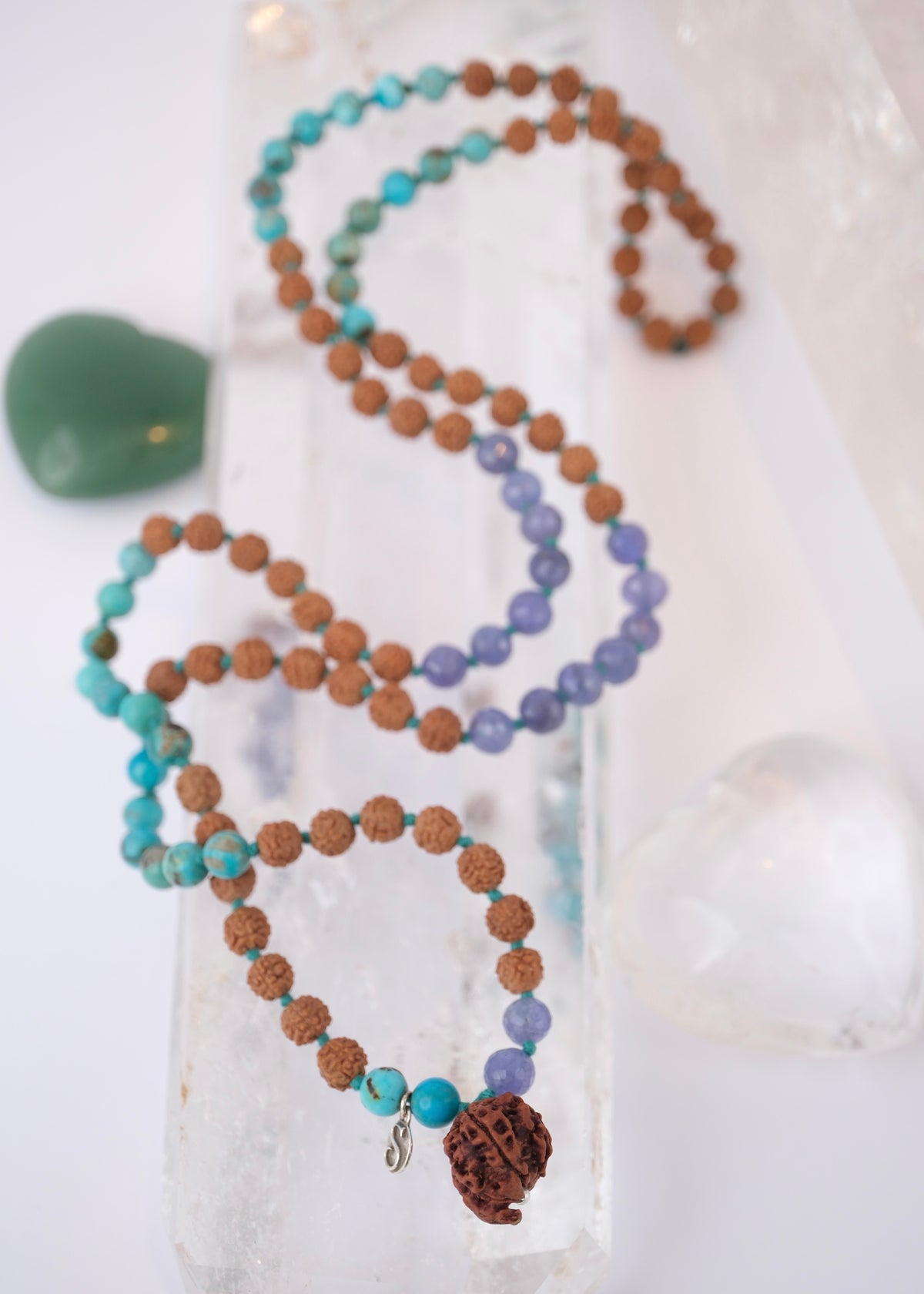 KEDAR Mala | Nepal Ganesh Rudraksha, Tanzanite, Turquoise