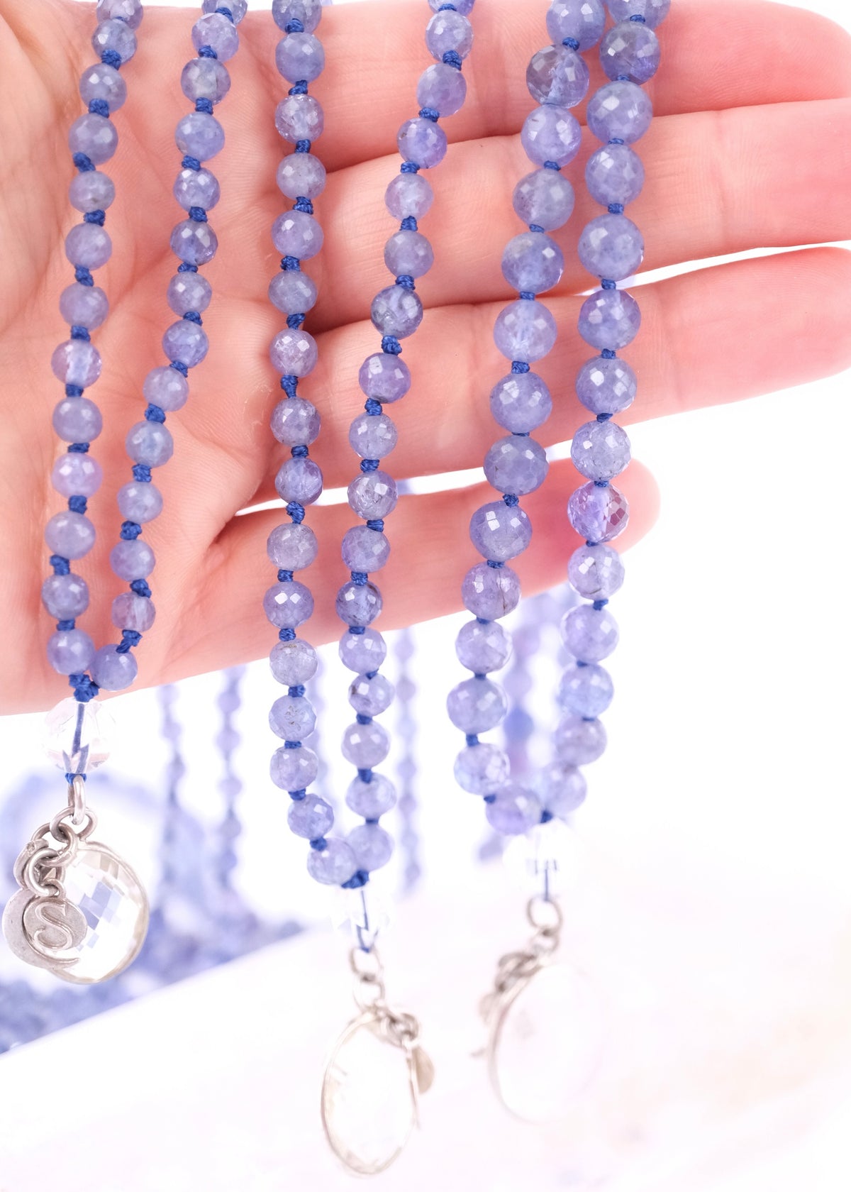 KASHI Awakened Mala | Tanzanite &amp; Himalayan Quartz | Shiva Consciousness