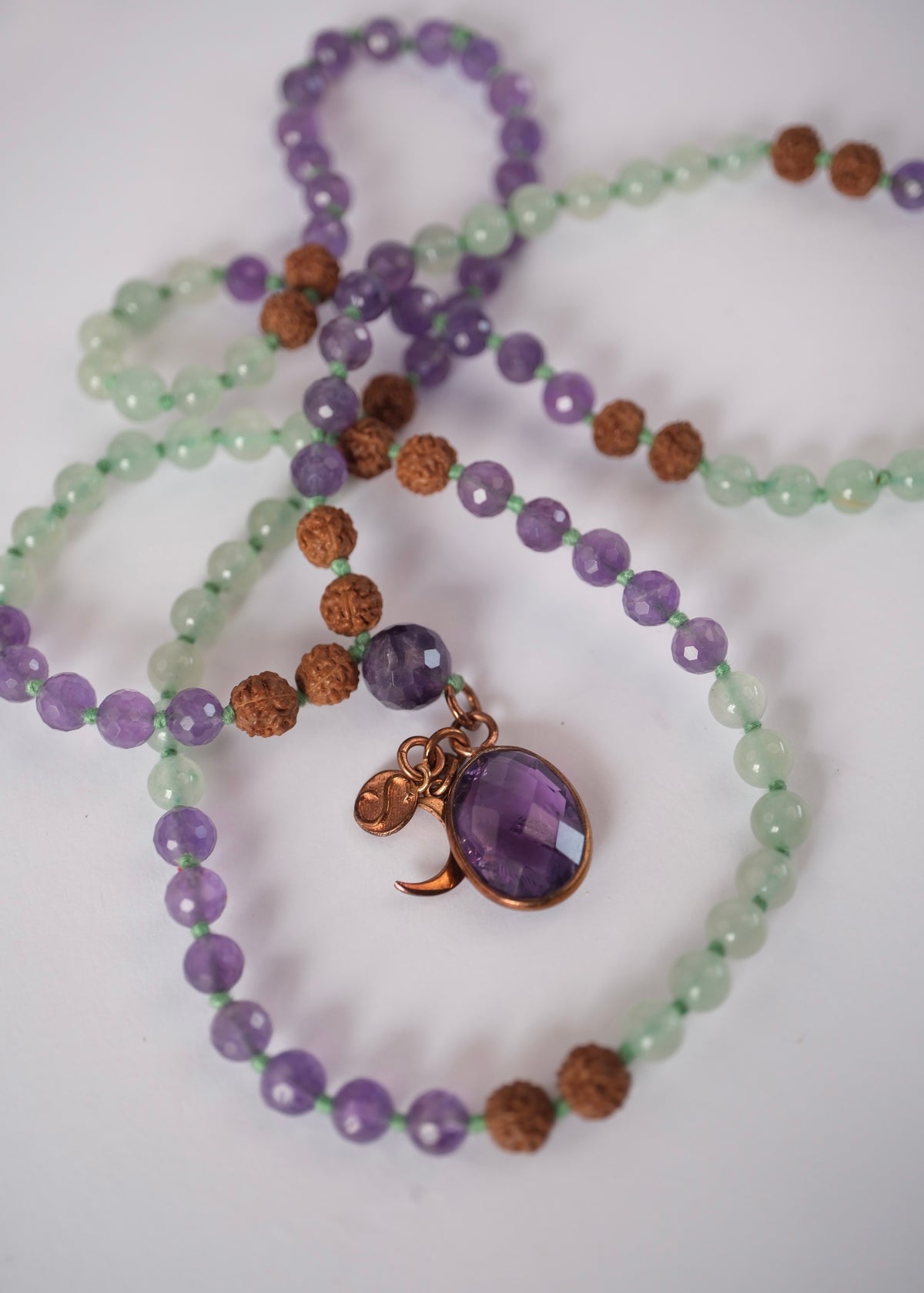 ANAHATA Spiritual Heart | Aventurine, Amethyst, Rudraksha Mala