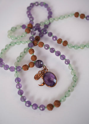 ANAHATA Spiritual Heart | Aventurine, Amethyst, Rudraksha Mala