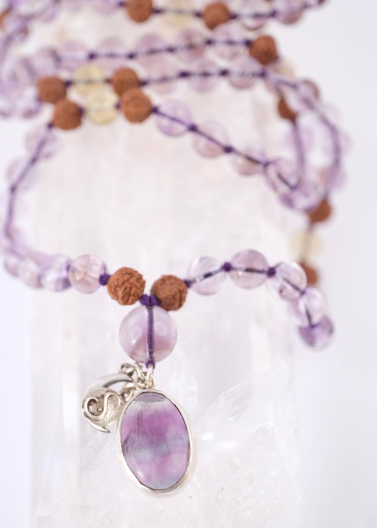 PURE LIGHT ENERGY | Ametrine &amp; Fluorite Mala