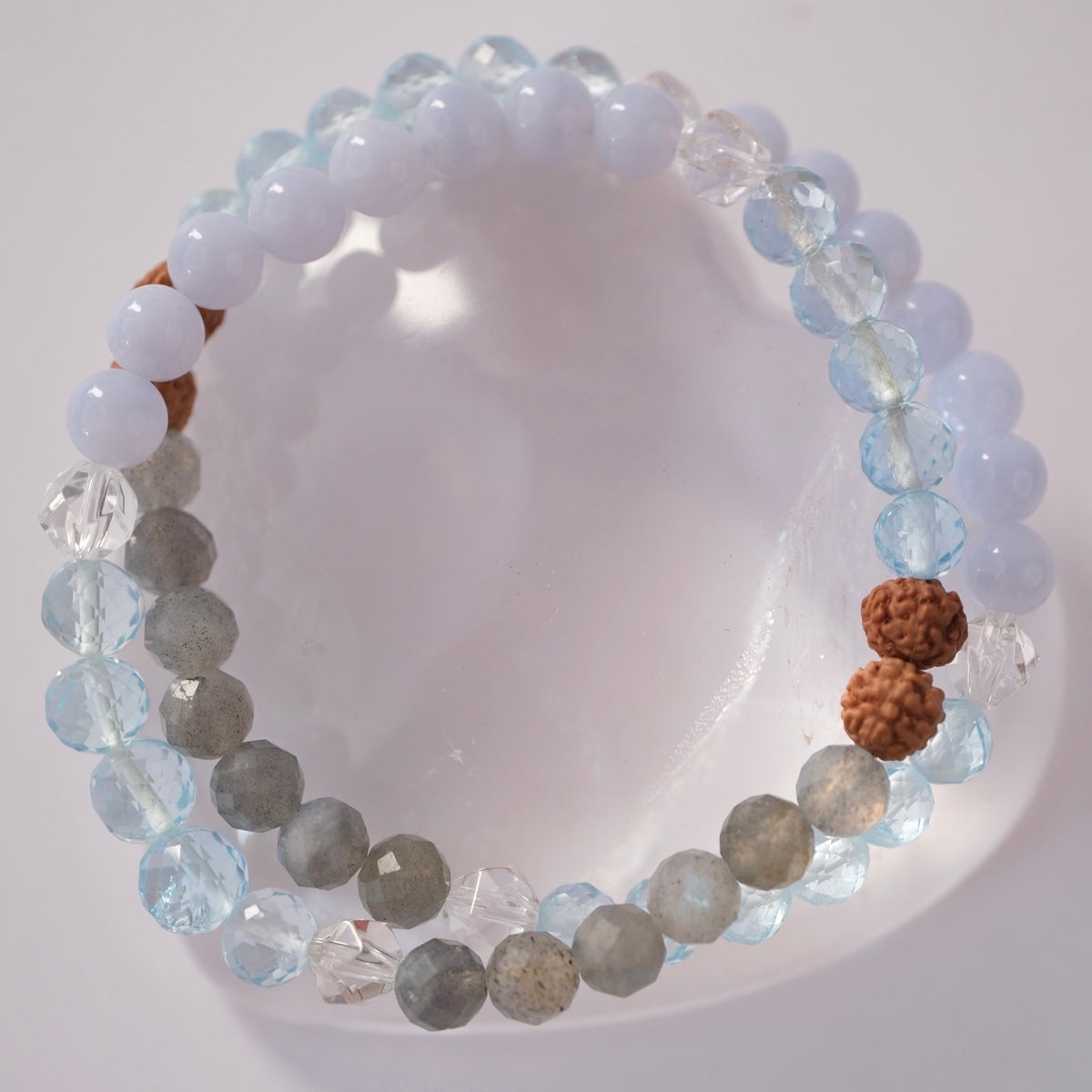 Vishuddhi Throat Chakra Bracelet | Topaz, Blue Lace, Labradorite