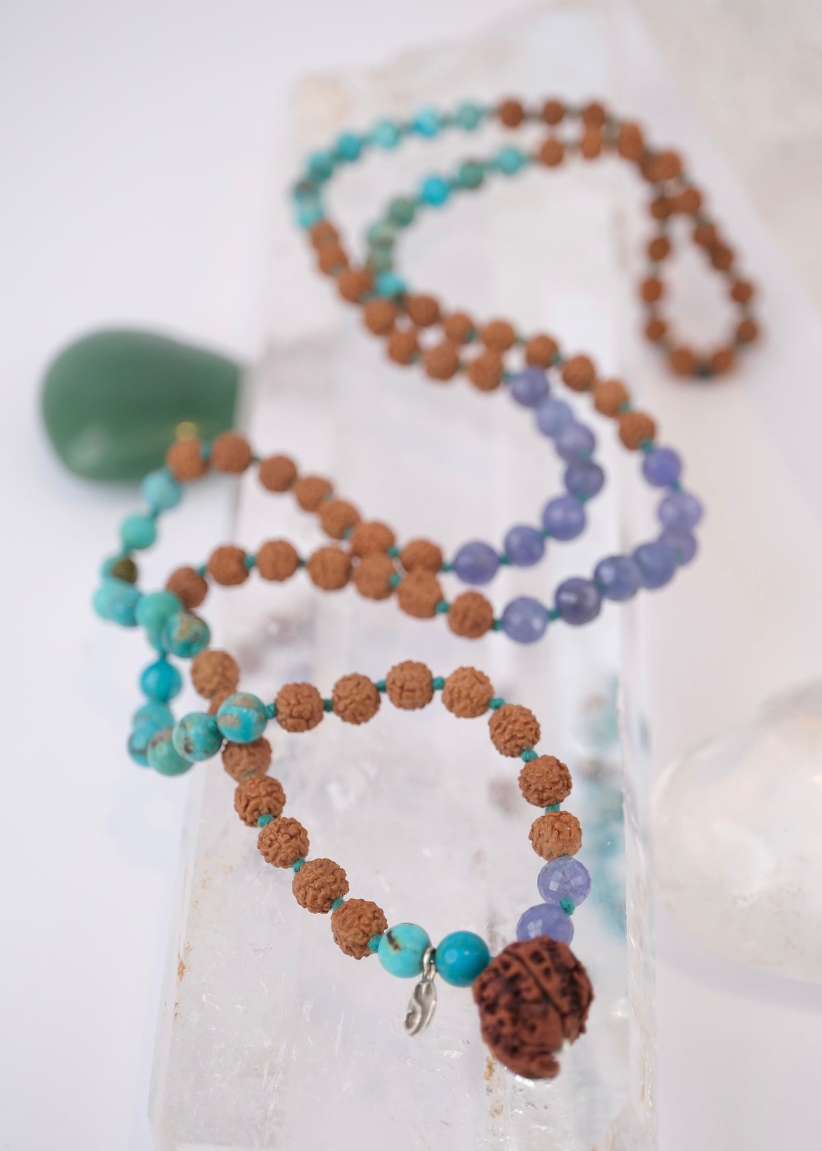 KEDAR Mala | Nepal Ganesh Rudraksha, Tanzanite, Turquoise