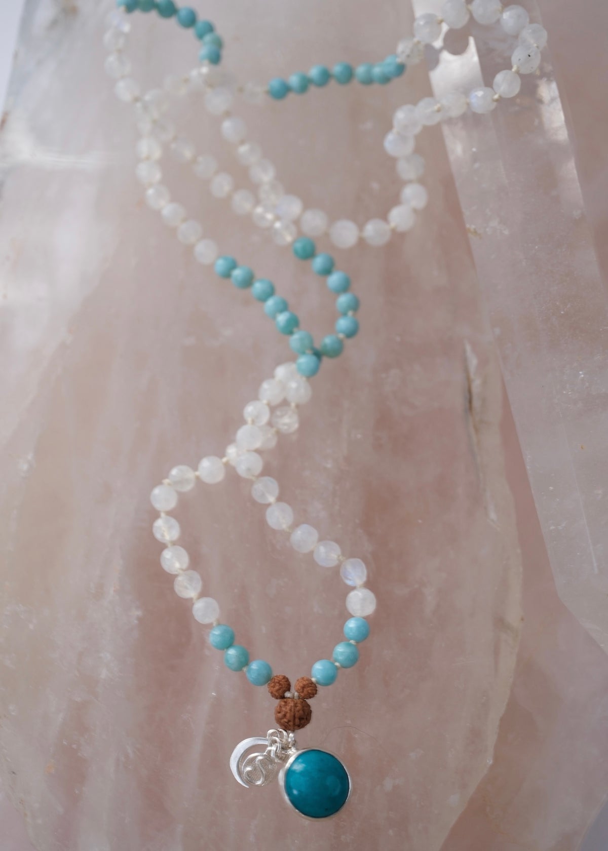ATLANTIAN MALA | Larimar, Turquoise, Moonstone