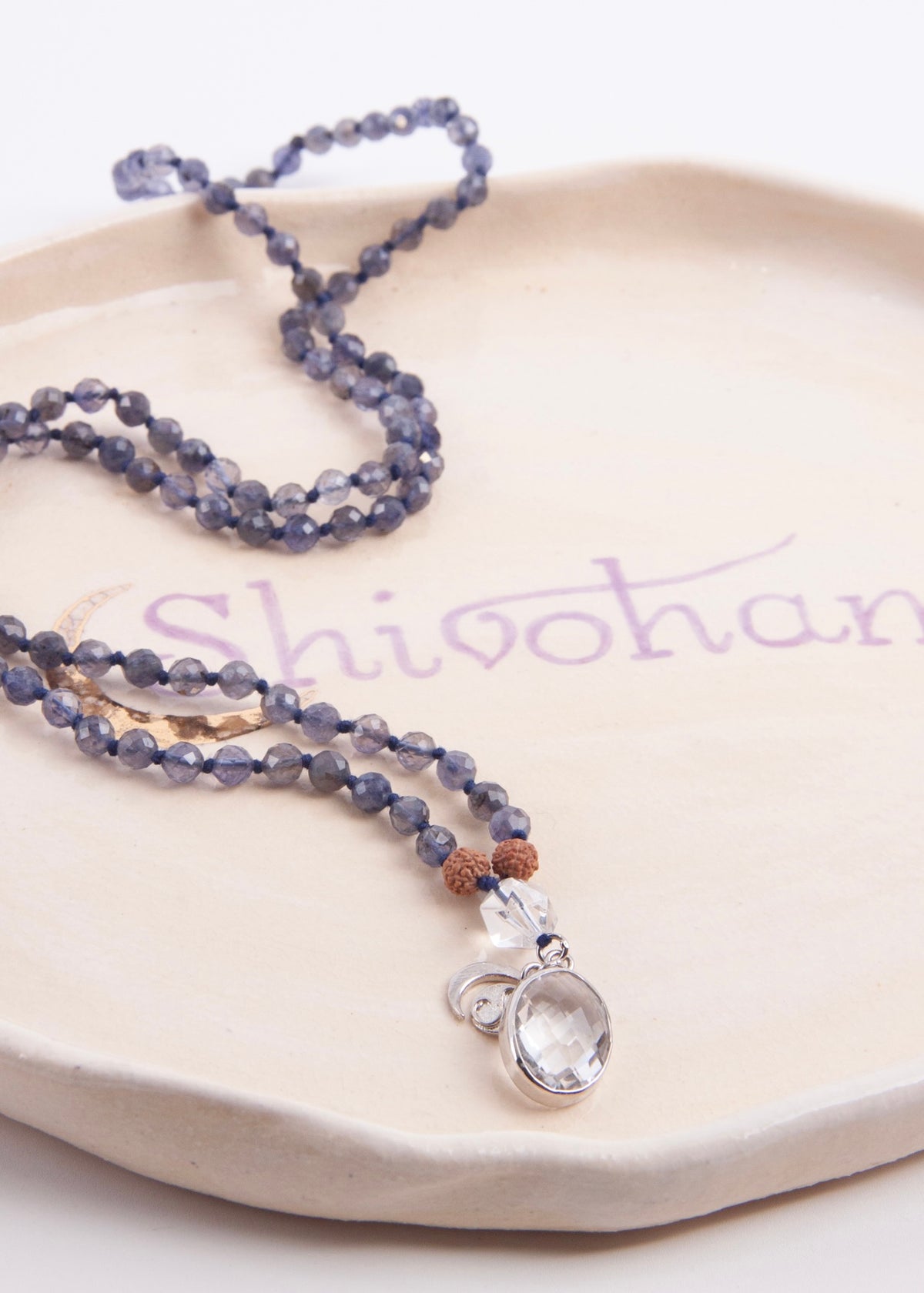 SHAMAN&#39;S Mala | Iolite, Himalayan Quartz, Herkimer, Rudraksha