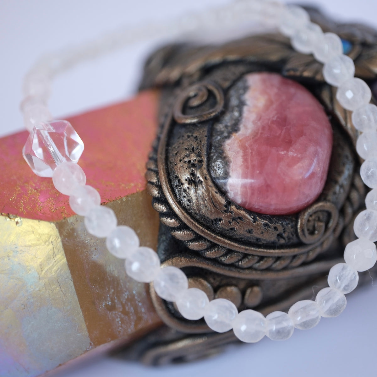 LOVE for the Self within bracelet | faceted 4mm Rose Quartz