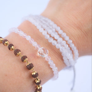 NANDINI Bracelet | faceted Aquamarine stack
