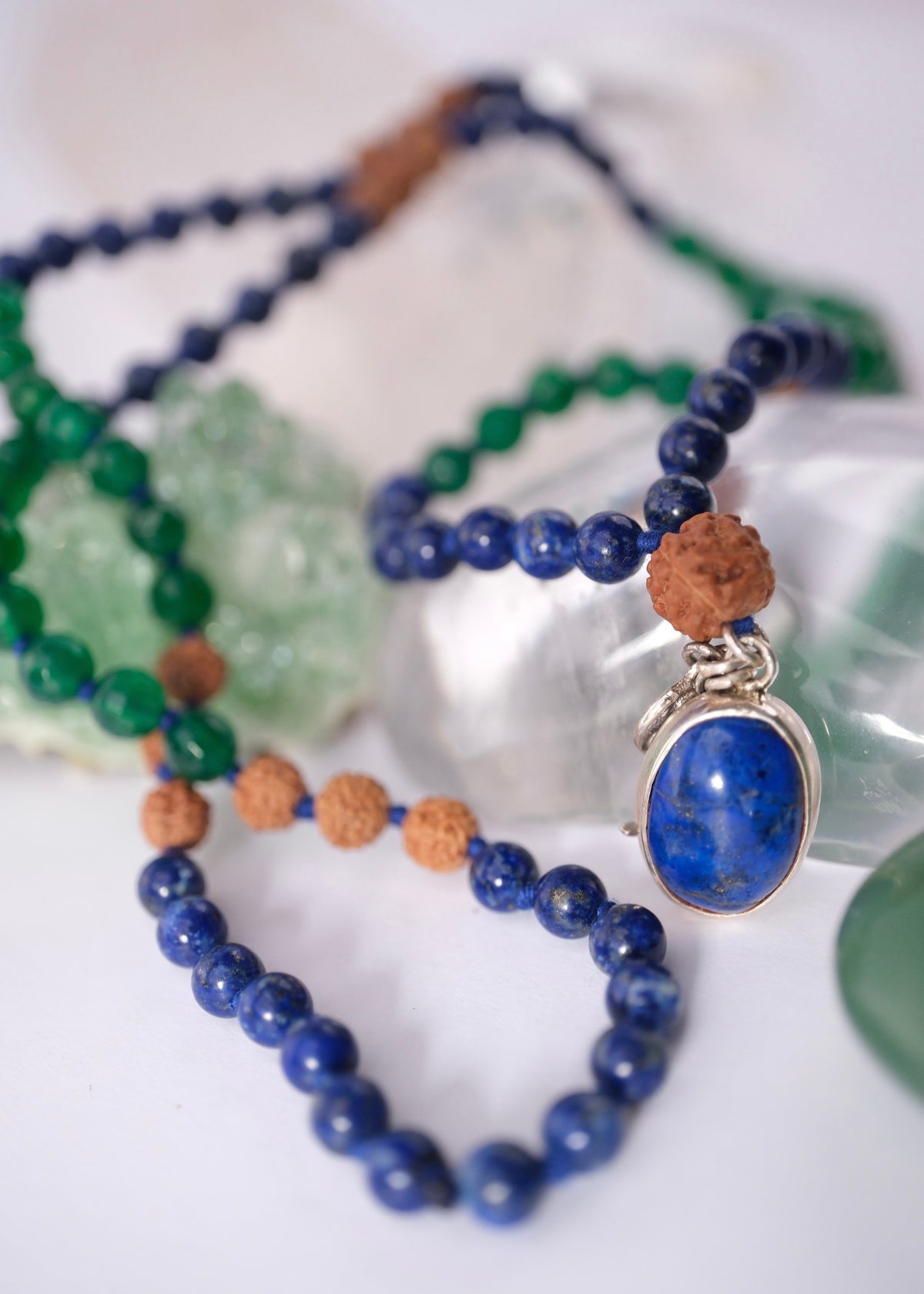 EMPATH Wisdom Walks Alone | Lapis Lazuli, Green Onyx, Rudraksha