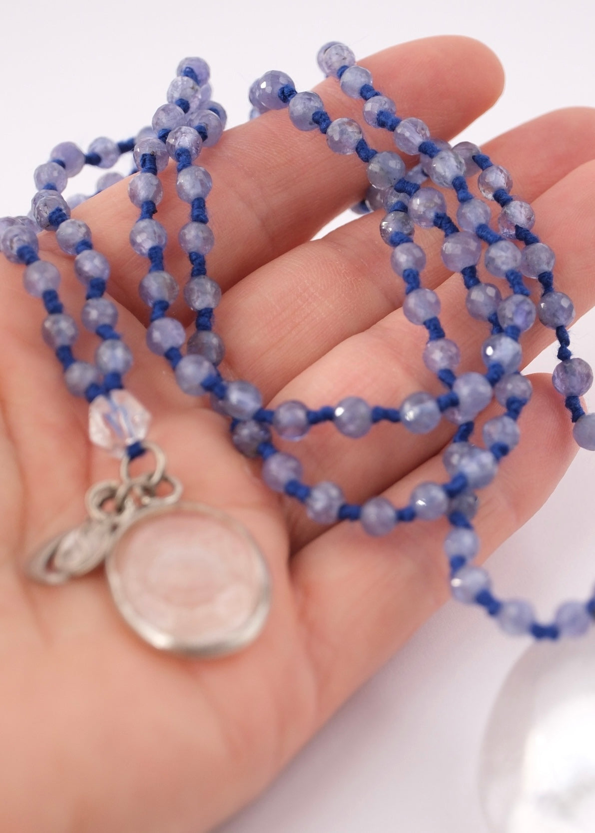 KASHI Awakened Mala | Tanzanite &amp; Himalayan Quartz | Shiva Consciousness