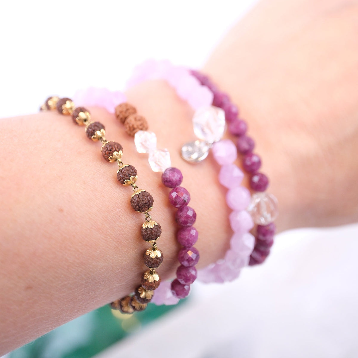 ETHEREAL Violet Flame | Amethyst Herkimer Bracelet