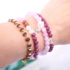 ETHEREAL Violet Flame | Amethyst Herkimer Bracelet