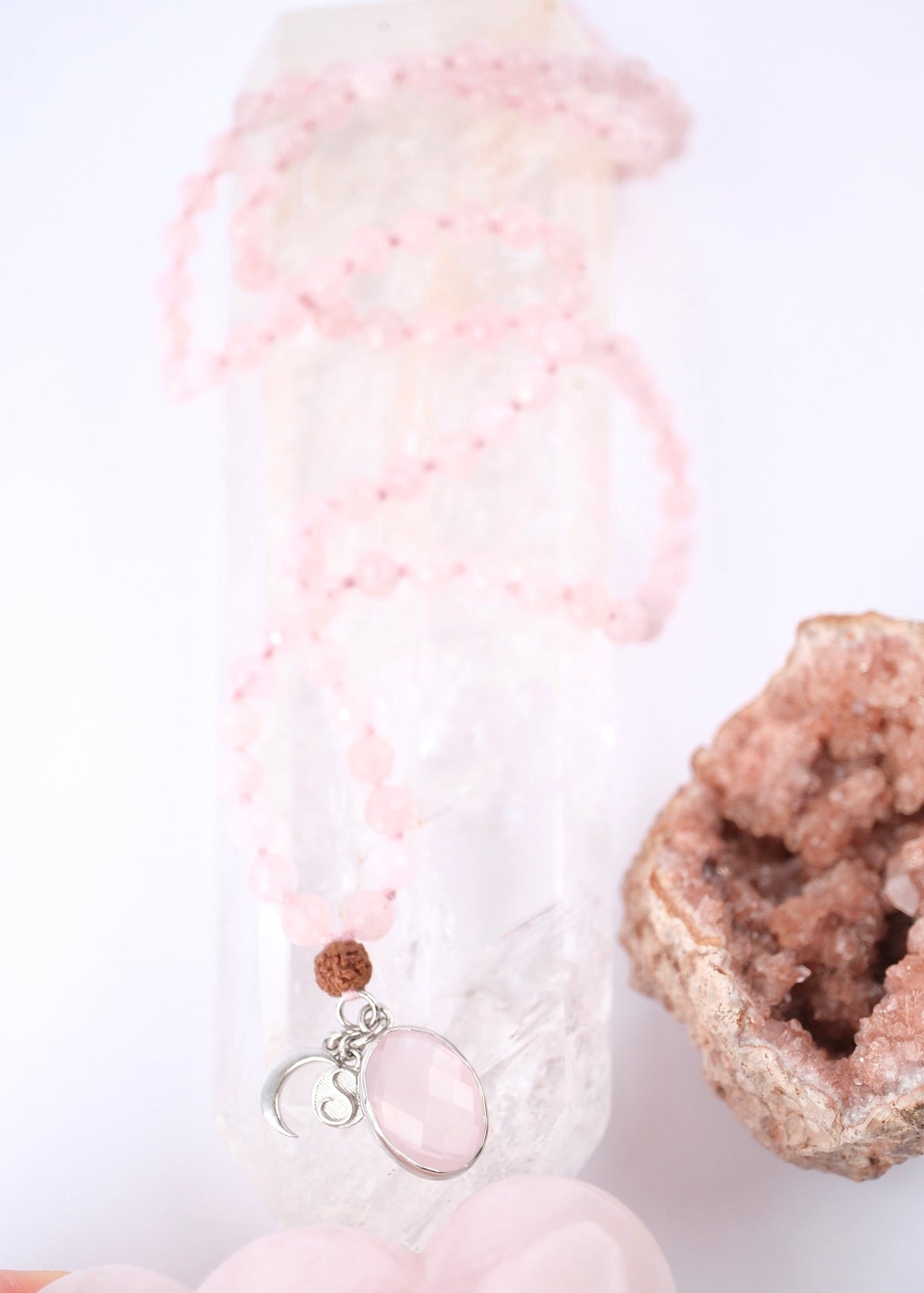 ANURAGA Deep &amp; Abiding LOVE | Rose Quartz Mala