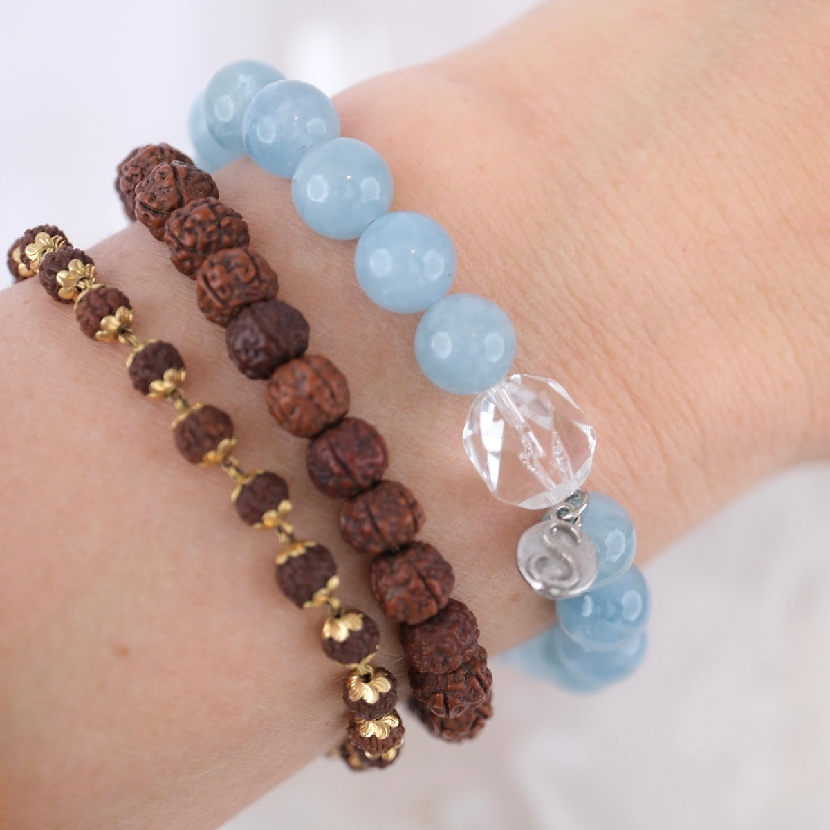 DRAUPADI Alignment | Aquamarine, Herkimer