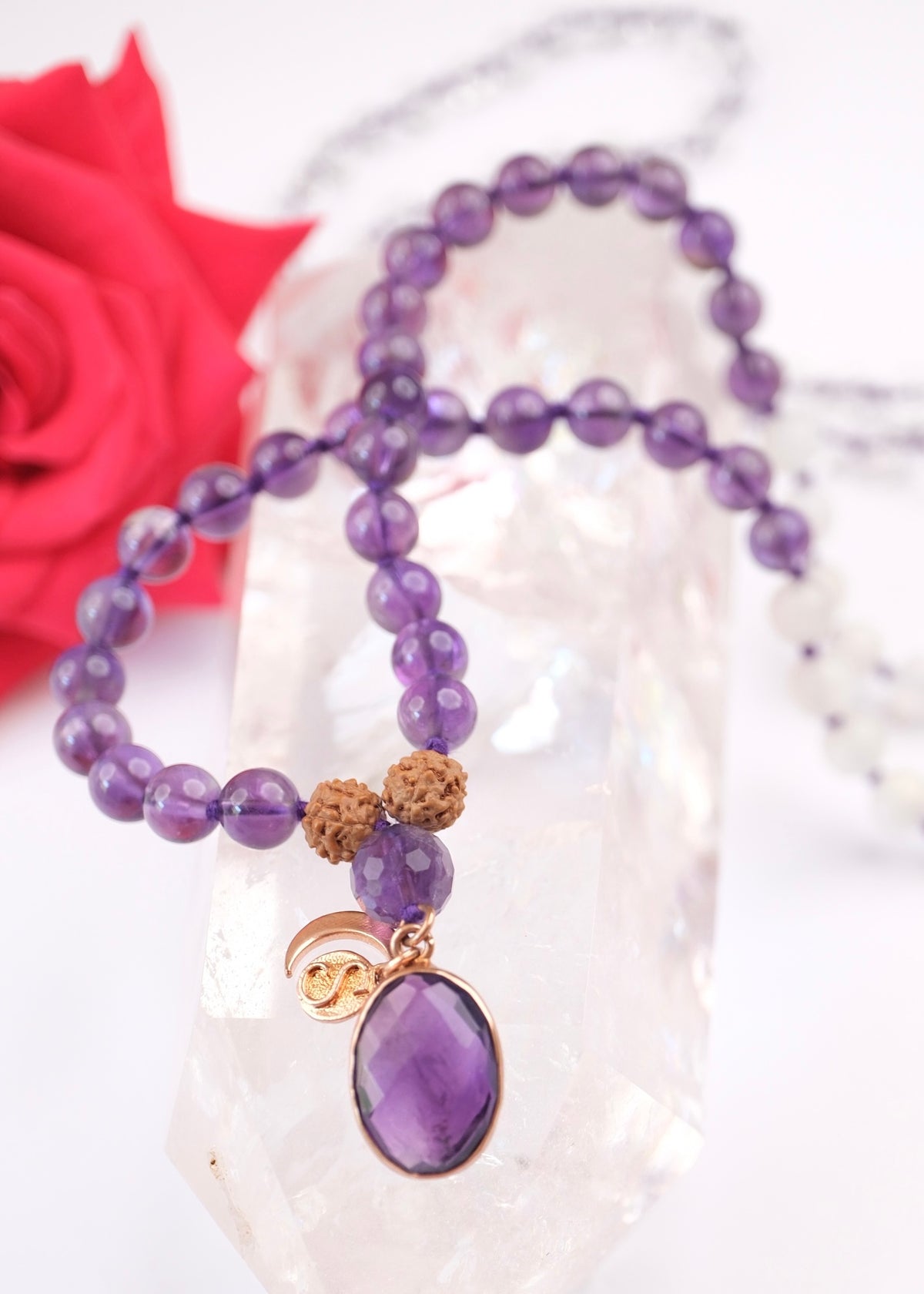 HERO’s Journey | Amethyst, Moonstone, Quartz Mala