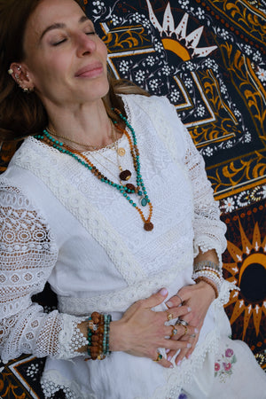TRANSFORMATION Mala | Malachite, Green Onyx & Rudraksha
