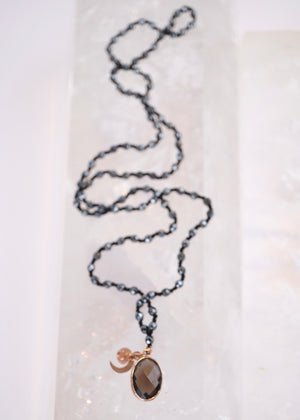 BHISHMA Knowledge Mala | Hematite & Smoky Quartz