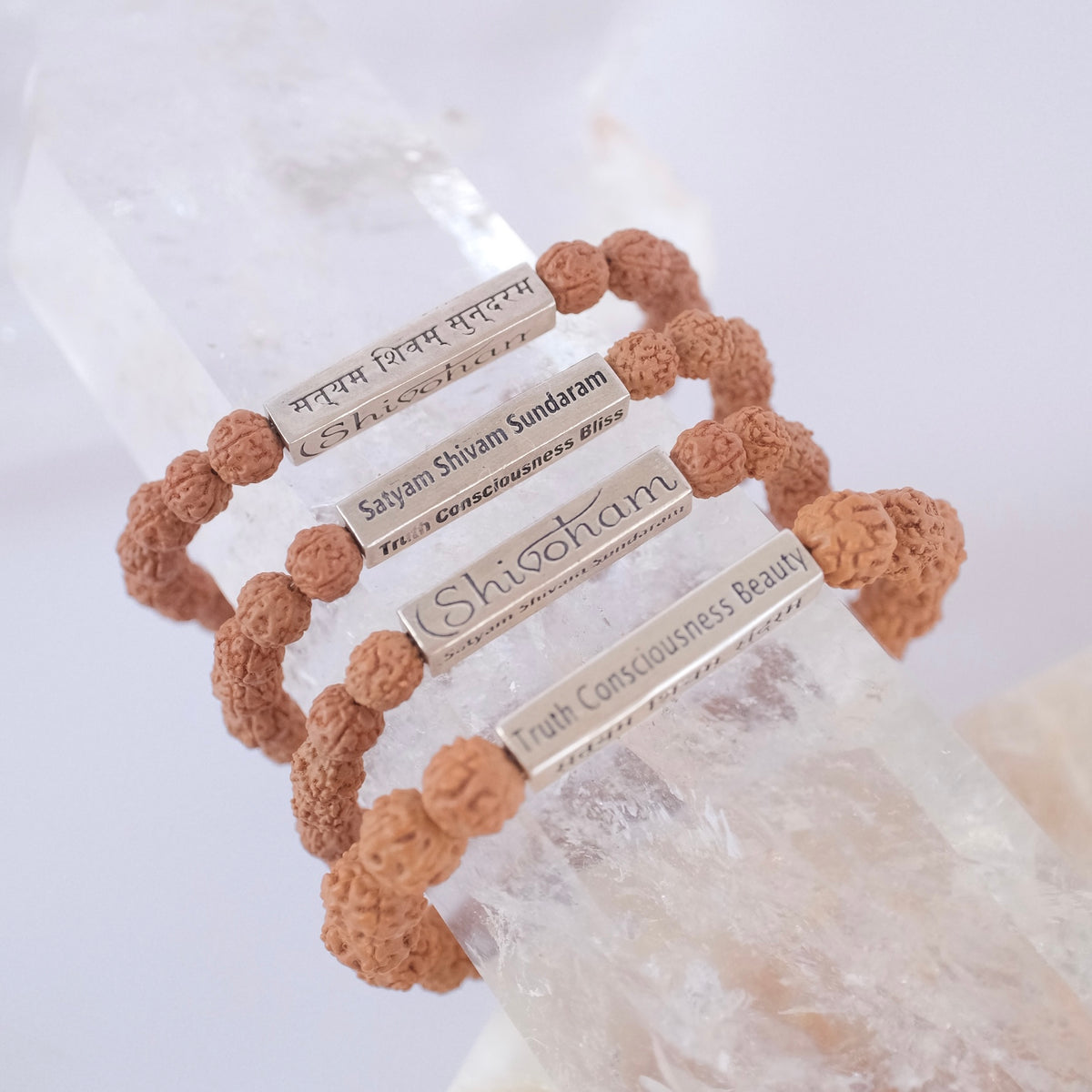 SHIVAM Rudraksha Bracelet with Mantra Bar