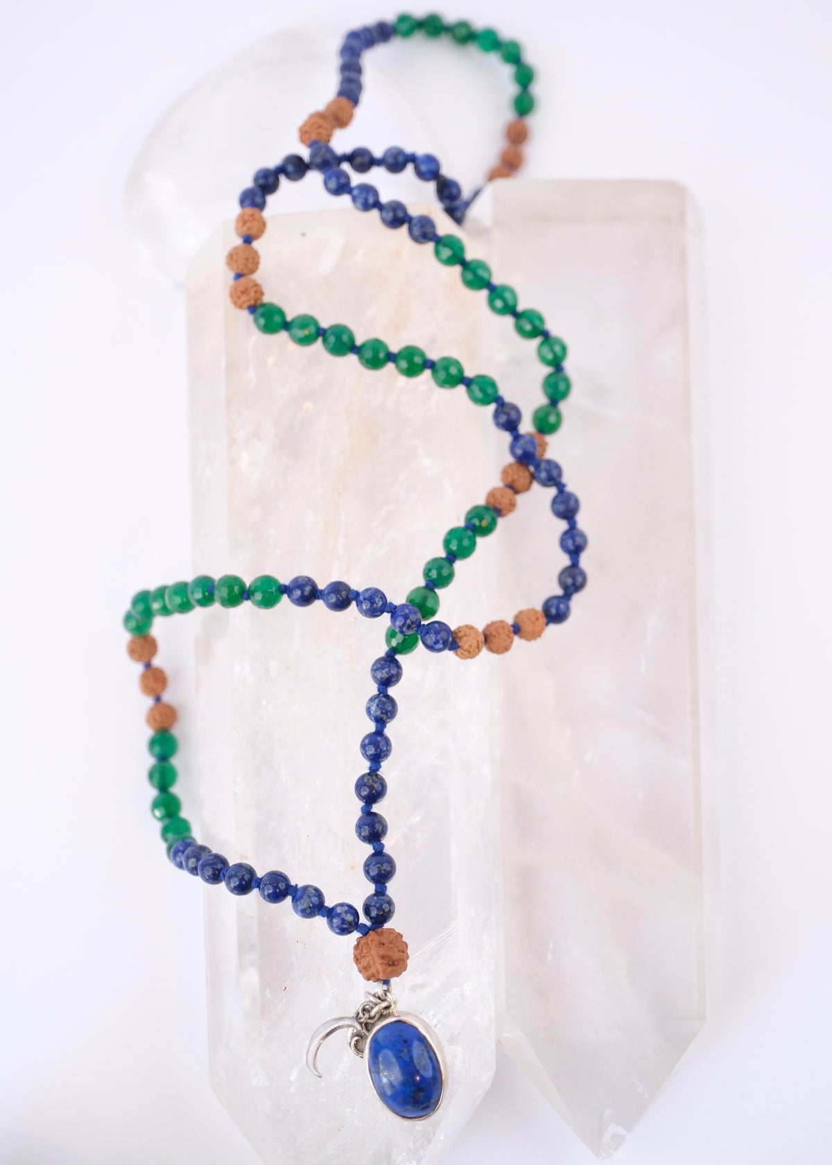 EMPATH Wisdom Walks Alone | Lapis Lazuli, Green Onyx, Rudraksha