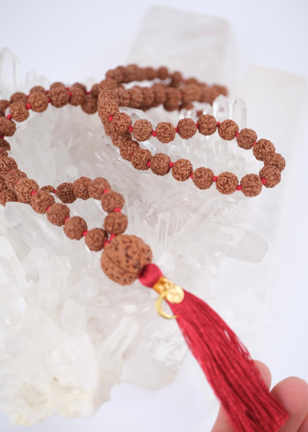TEMPLE Collection: MAHADEV | NEPAL 5 Mukhi Guru bead, large 10mm premium Rudraksha Mala