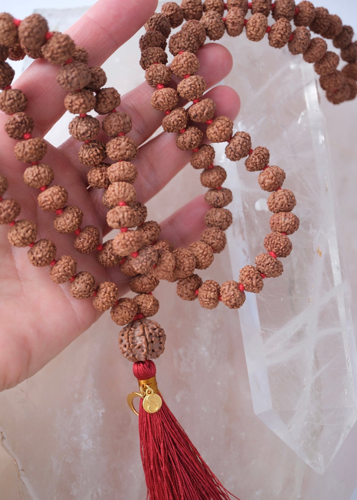 Abundance Temple LAKSHMI Mala | all 7 Mukhi Rudraksha from Indonesia &amp; Nepal
