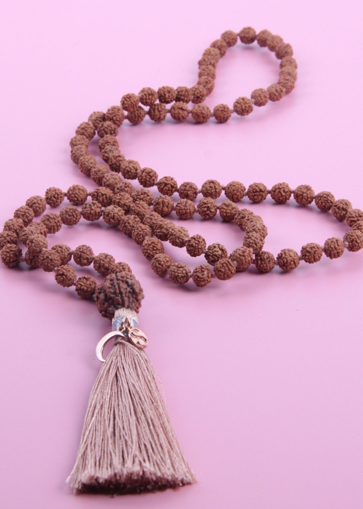 SATTVA Pure &amp; Positive Meditation Mala | Nepal 5 Mukhi Rudraksha Guru Bead