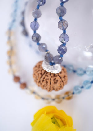 ARCHANGEL MICHAEL 'The Light Worker's Shield' Mala | 10 Mukhi, Topaz, Iolite, Citrine & Rudraksha