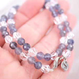 SHAMAN'S Light wrap bracelet | Iolite, Herkimer, Sterling Silver