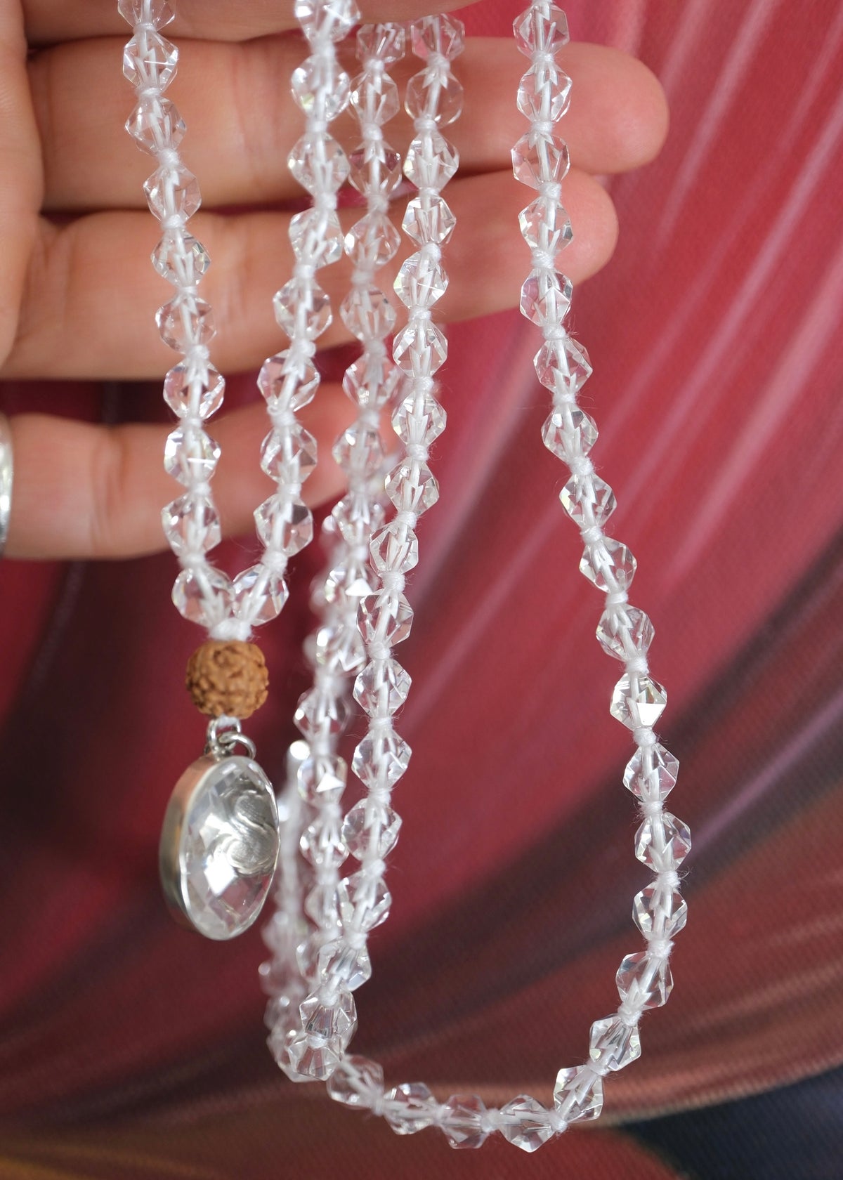 WHITE LIGHT MALA | Herkimer, Himalayan Quartz