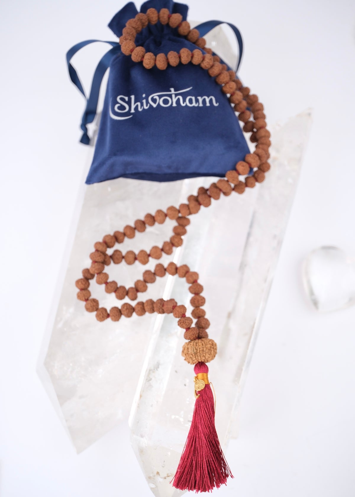 TEMPLE Collection: VISHNU Mala | Nepal 10 Mukhi Guru bead with 108 Indonesian 10 Mukhi Rudraksha
