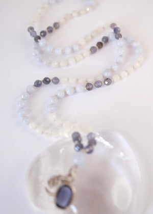 SAMADHI Mala | Iolite Pendant