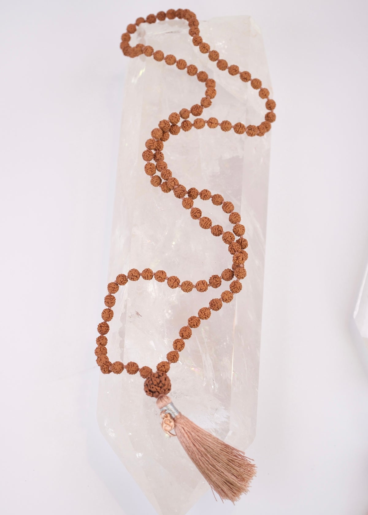 SATTVA Pure &amp; Positive Meditation Mala | Nepal 5 Mukhi Rudraksha Guru Bead