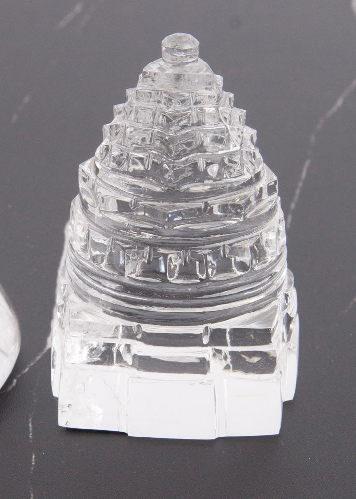 SRI YANTRA | Magnificent Himalayan Clear Quartz. Hand Carved