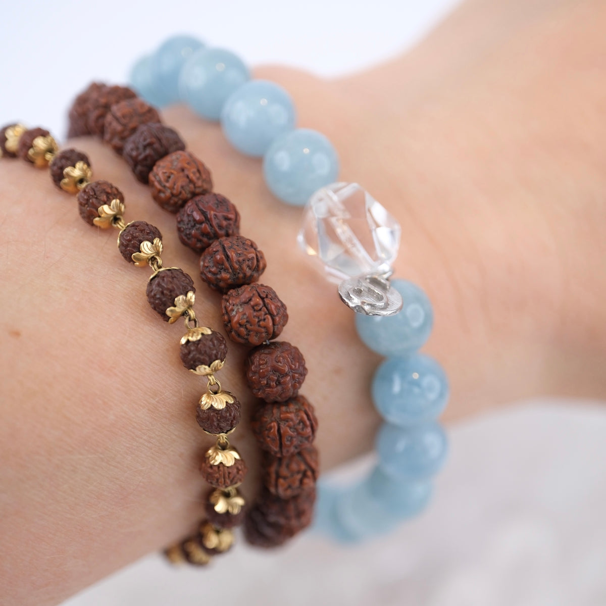 DRAUPADI Alignment | Aquamarine, Herkimer