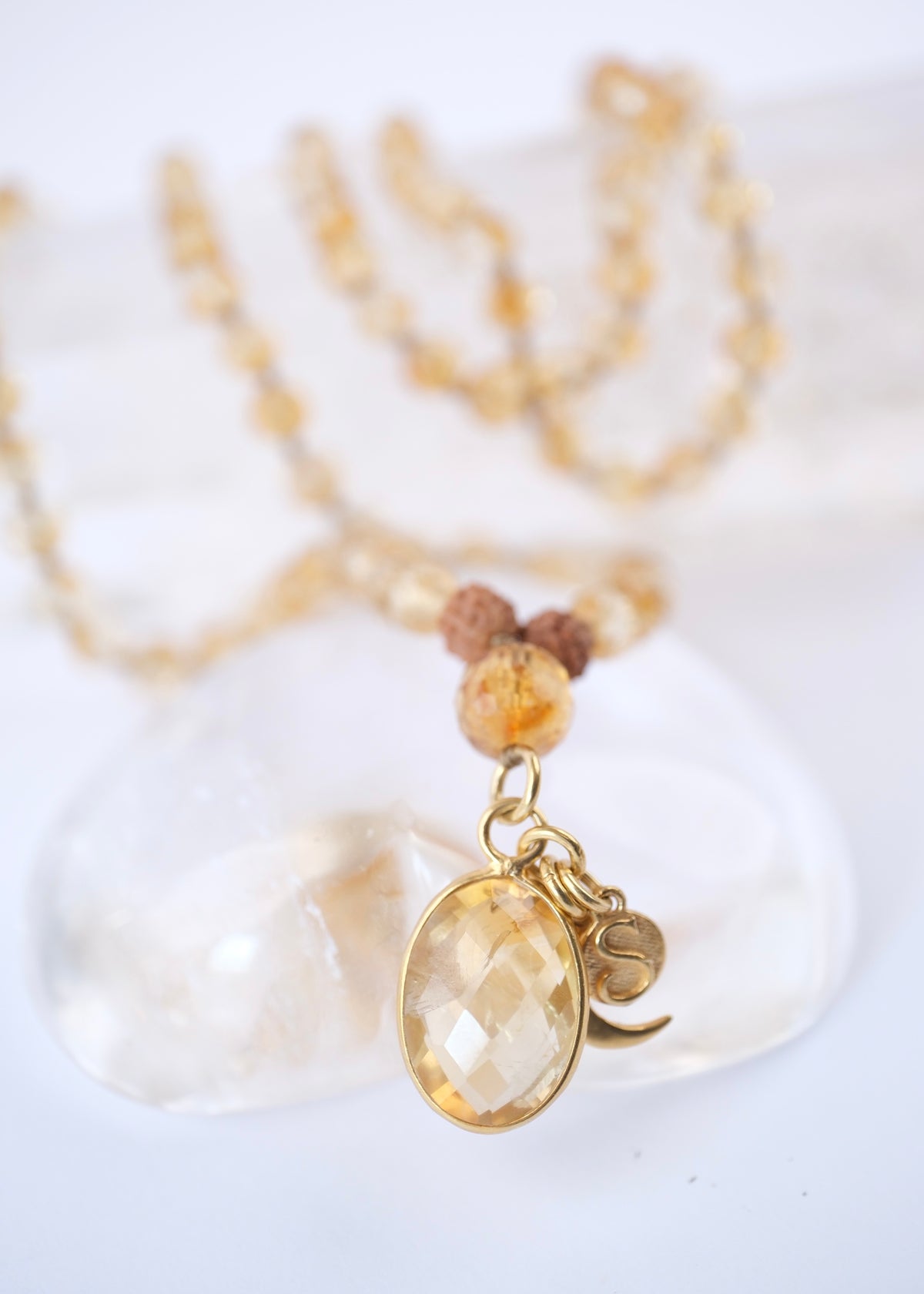 JUPITER Mala | Faceted Citrine | Crown Chakra